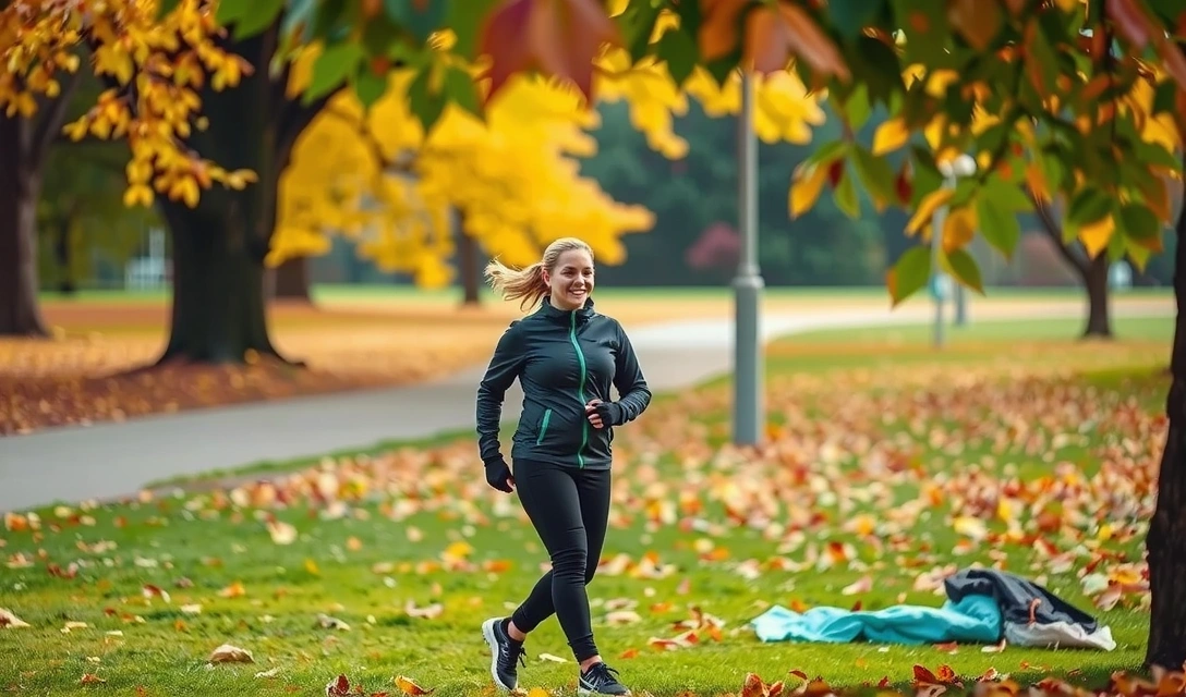 Someone enjoying a brisk morning walk, symbolizing active lifestyle.